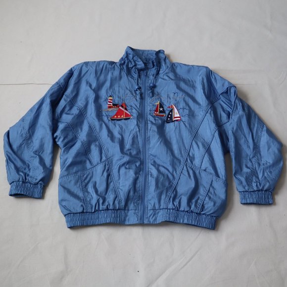 Vintage Exclusiv Embroidered Windbreaker, Size Large - Picture 11 of 15